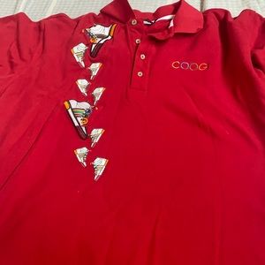 Vintage coogi red shirt